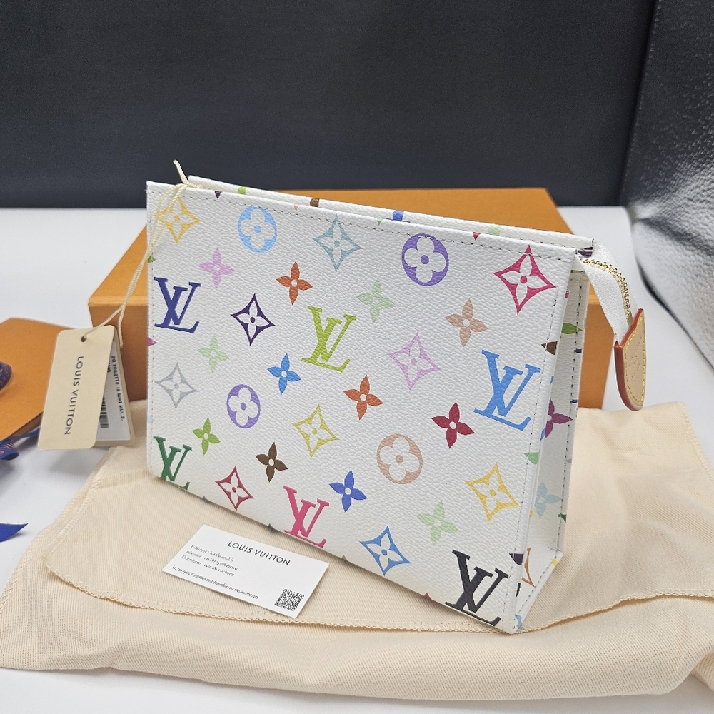 Brand new authentic 2026 Louis Vuitton Murakami Multicolor Toiletry Pouch 19